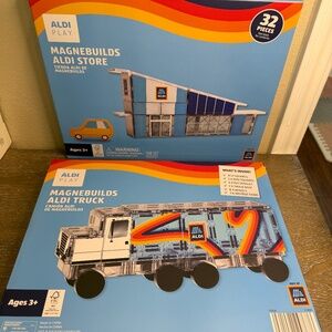 Aldi 2025 Magnebuilds Truck & Store Building Sets Bundle (LIMITED EDITION)